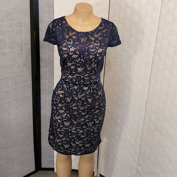 BRAND NEW JACKIE JON LACE SHEATH WOMEN"S DRESS - Picture 11 of 12